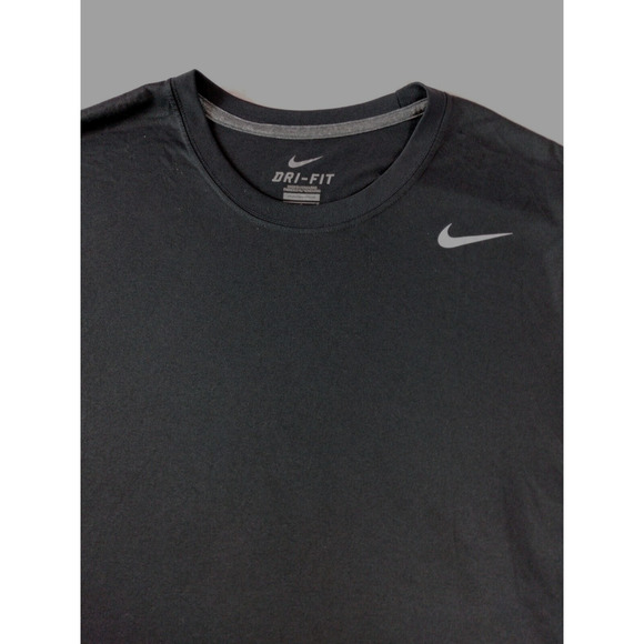 NIKE‎ Men's Logo Dri-FIT Short Sleeve T-Shirt Black Size Large - Picture 4 of 11